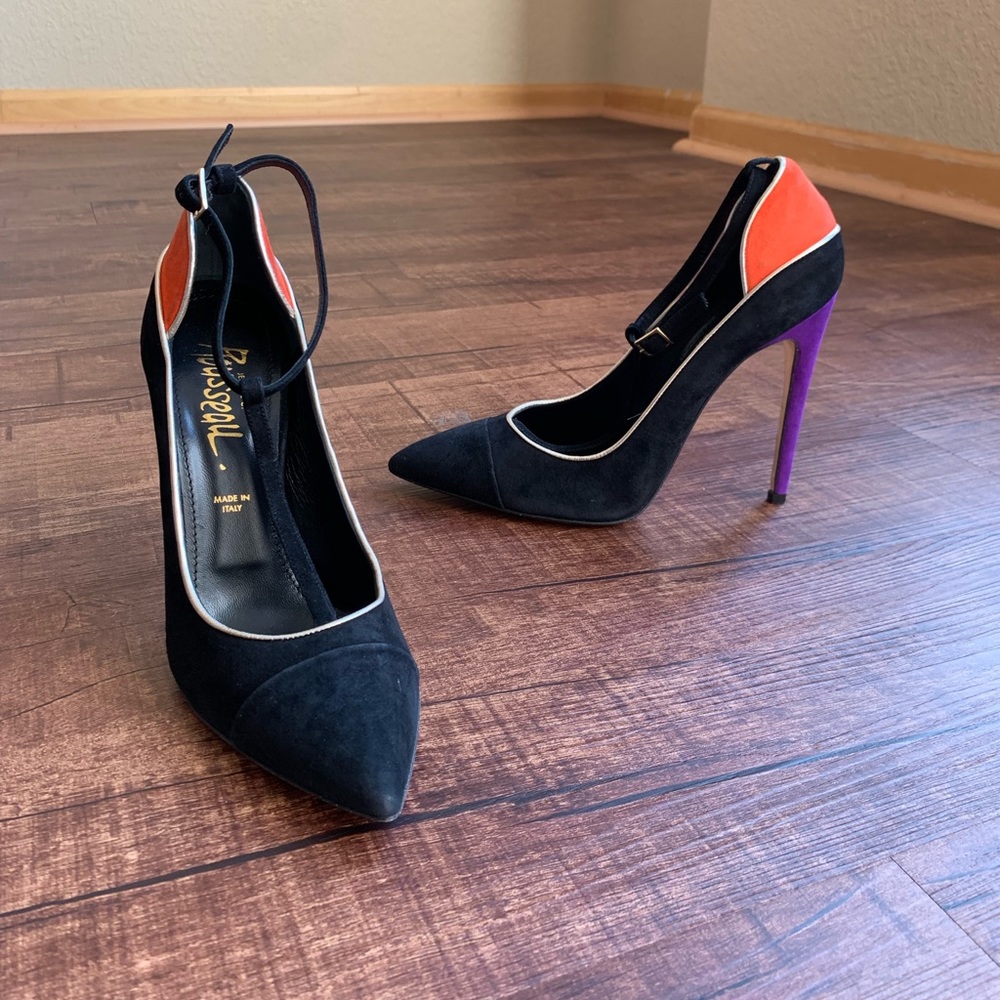 Jerome C Rousseau Pointed toe multicolored pumps